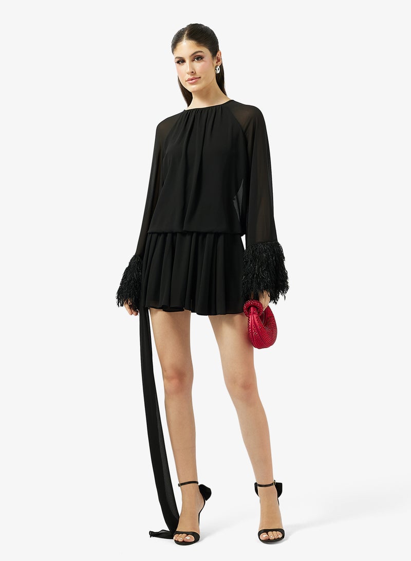 Jaded Rose Elegant Feminine Fit Short Dress - Image 4